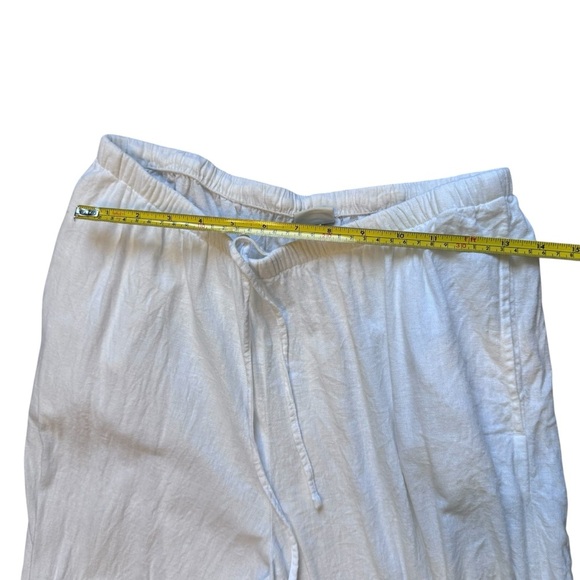 A New Day Woman’s White Mid rise Wide Leg Lightweight Linen Pants Size Medium - Picture 8 of 12